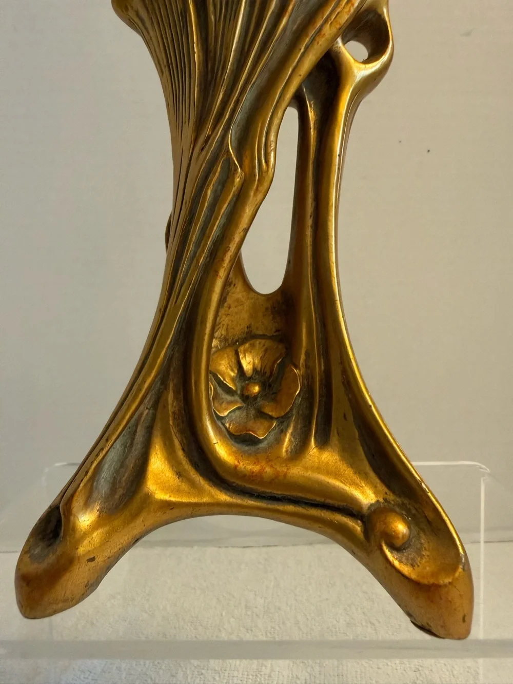 Art Nouveau Woman with Flowers Mantel Clock Poly Dragon Designed in U.K. Quartz